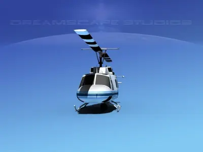 Bell UH-1N Twin Huey NASA 3D model