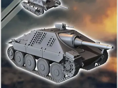 Flammpanzer 38t Hetzer - miniatures tabletop scenery 3D print model