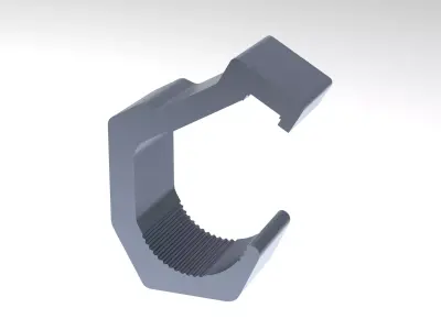 Aluminum Extruded Pipe Holder Low-poly 3D model