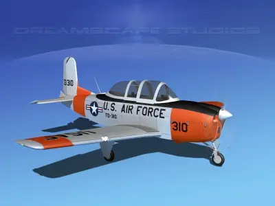 Beechcraft T-34 Mentor V05 USAF 3D model