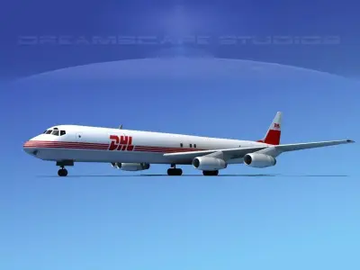 Douglas DC-8-63F DHL Cargo 1 3D model