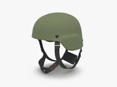 Kevlar Helmet Foliage Green Low-poly 3D model