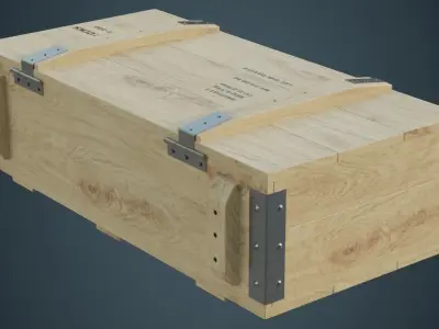 Ammunition Box 2B Low-poly 3D model