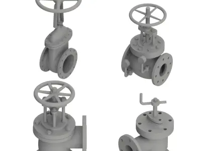 valve Low-poly 3D model