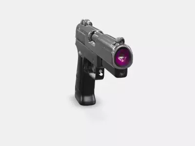 SleekHeavyLaserPistol Low-poly 3D model