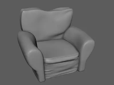 3D Worn Sofa Model Free 3D model