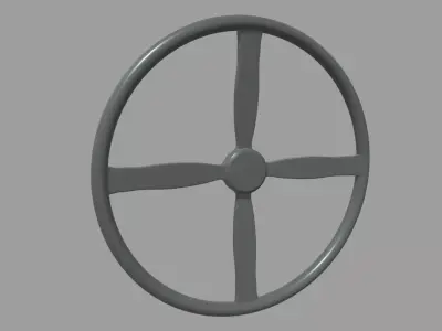 Steering Wheel Car 06 Low-poly 3D model