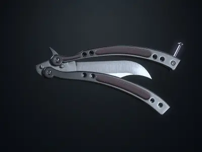 Tactical Knives Low-poly 3D model