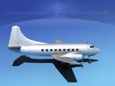 Martin 202 Bare Metal 3D model