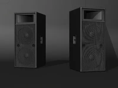 Speakers pair of 3D model