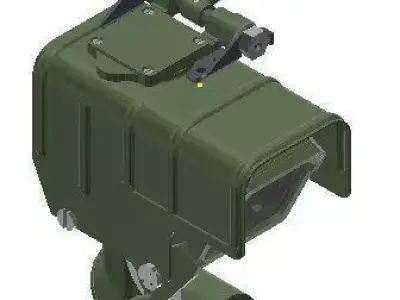 ZPU Antiaircraft 145mm heavy machine gun collimating sight Low-poly 3D model