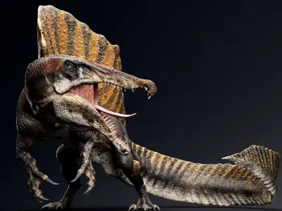 Dinosaur Spinosaurus 2020 Unreal Engine and Unity Projects Low-poly 3D model
