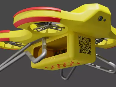 Delivery drone 3D model