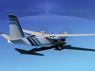 Rockwell Aero Commander 560 V12 3D model