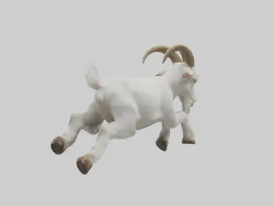 Goat Hopping Model Low-poly 3D model