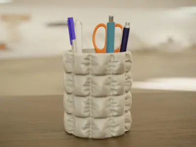 Puffy Pen Holder Free 3D print model
