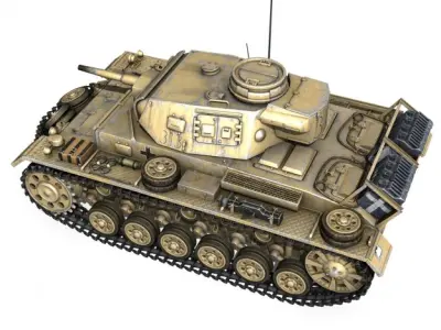 PzKpfw III - Ausf G - DAK - 313 3D model