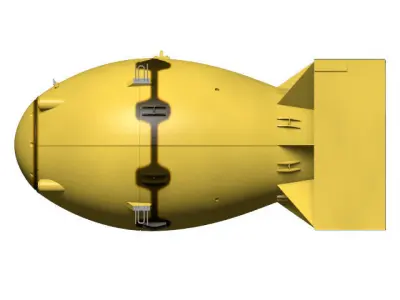 fat man atomic bomb 3D model