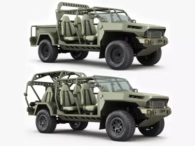 Chevy Colorado ZR2 military ISV collection 3D model