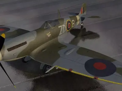 Supermarine Spitfire Mk-9 3D model