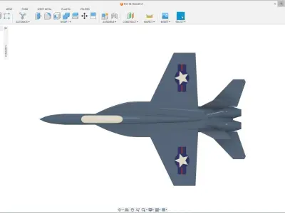 F-18 Hornet 3D print model