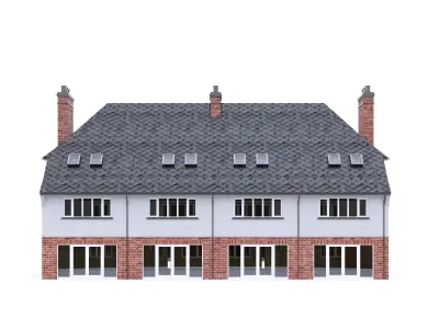 English Brick House 10 Low-poly 3D model