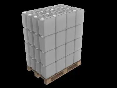 Container Pallets Wrapped Low-poly 3D model