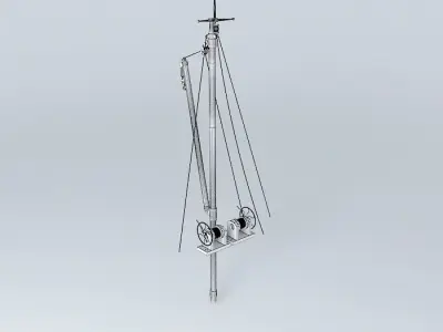 ARGONAUTIX marine details mast and winchs Free 3D model