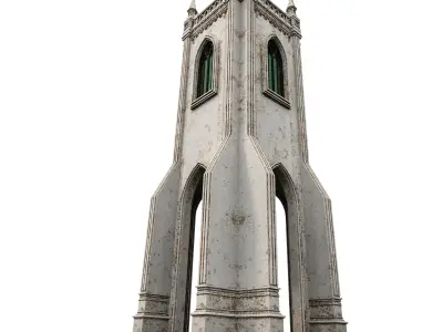 GOTHIC CASTLE BUILDING 18 Low-poly 3D model