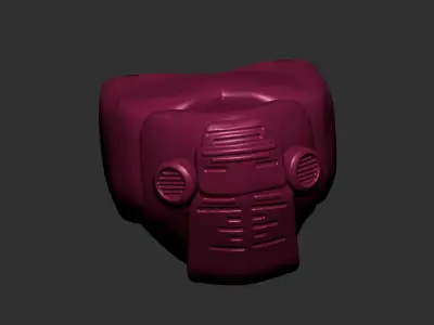 helmet high poly sculpt 3d printable  3D model 185