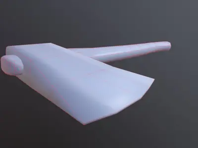 Axe with wooden handle Free low-poly 3D model