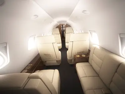 Sabreliner 60 - 65 with interior 3D model