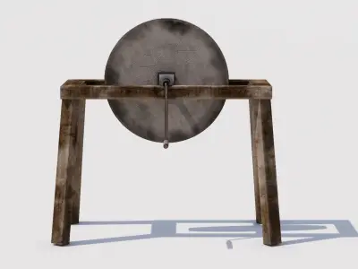 Grinding Stone Low-poly 3D model