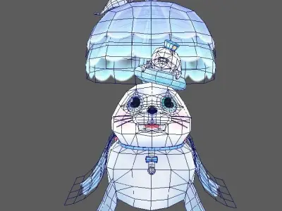 seal lowpoly Low-poly 3D model