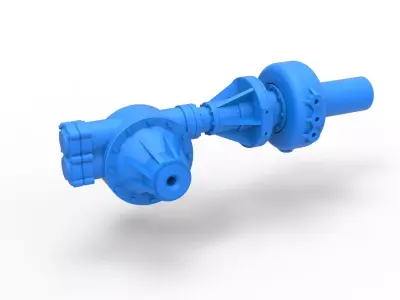 Turbonique Turbo drag axle Scale 1 to 25 3D print model