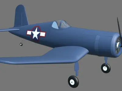F4U Corsair RC plane 3D model 3D model
