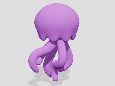 Lilac jellyfish 3D model