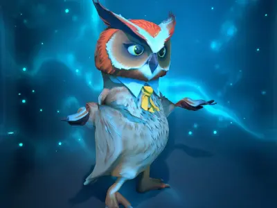 Dapper Owl Character model pack Low-poly 3D model