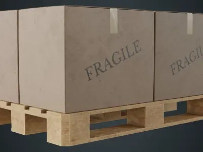 Pallet 2B Low-poly 3D model