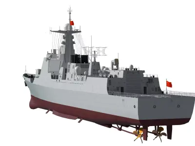 Type 052D guided-missile destroyer 164 Guilin Chinese Navy 3D model