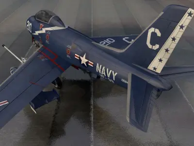 North American FJ-3 Fury 3D model