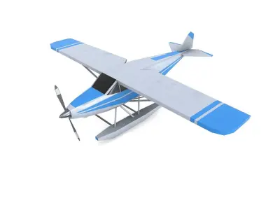 Floatplane War Low-poly 3D model