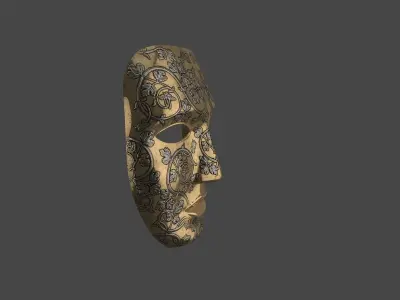 Golden Mask Low-poly 3D model