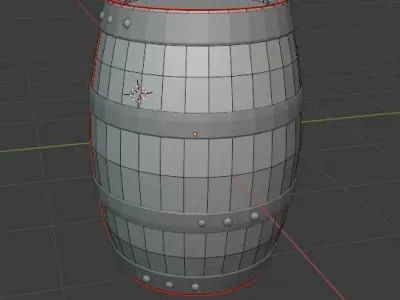 Game ready low poly barrel Free low-poly 3D model