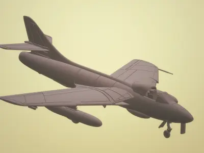 HAWKER HUNTER F6 1-72 SCALE HIGHLY DETAILED MODEL 3D print model