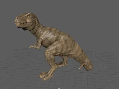 Tyranossaurus Rex sculpture Low-poly 3D model