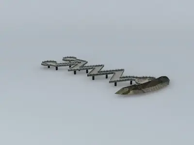 Bridge Dragon and Tiger Pagodas Free 3D model