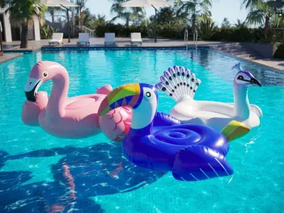 Inflatable Floats Birds 3D model