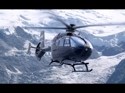 Eurocopter EC 135 Black Helicopter 3D model