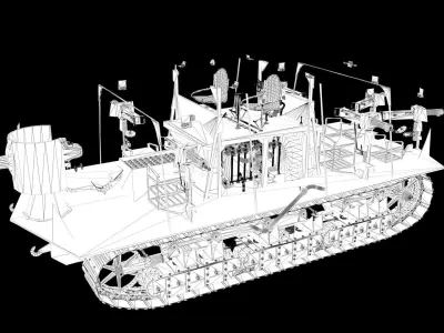 German A7V Tank 3D model